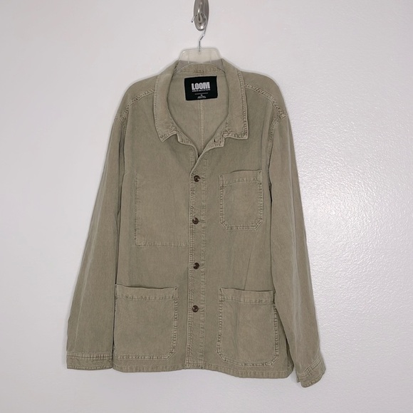 Loom Urban Outfitters Stone Corduroy Shacket Jacket Men's Size: XL - Picture 3 of 7